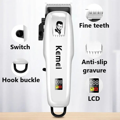 Kemei Hair Clipper or Blades or Limit Combs Wireless Trimmer KM-PG809A