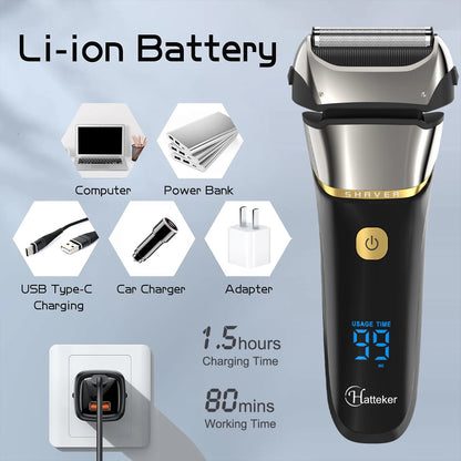 Hatteker Foil Electric Shaver 4D For Men Rechargeable HT-909