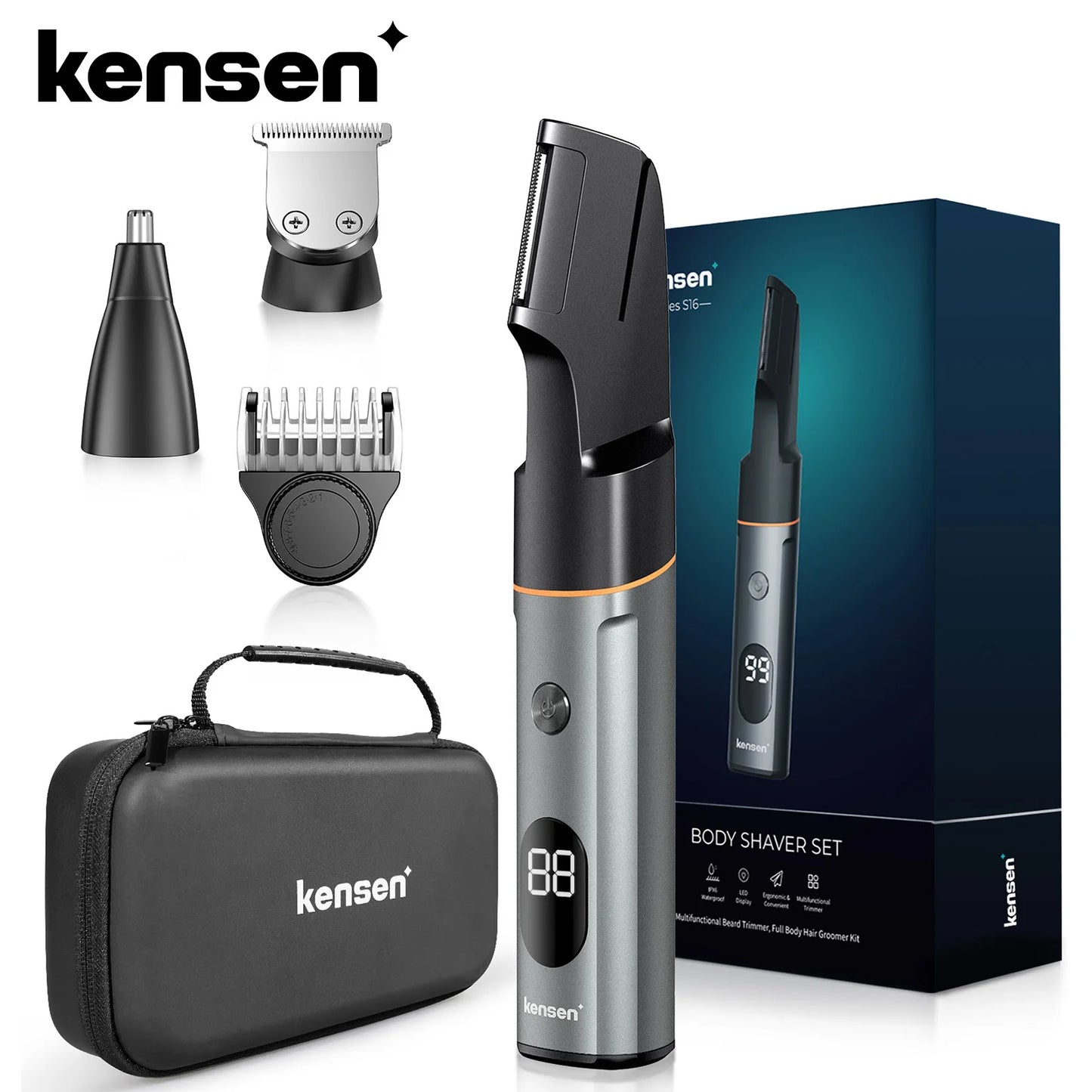 3 in 1 Body Hair Trimmer Kit for Men Hair Shaver
