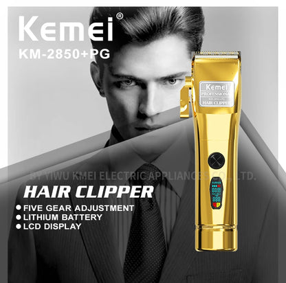 Kemei KM-2850+PG 2023 new metal electric hair clipper