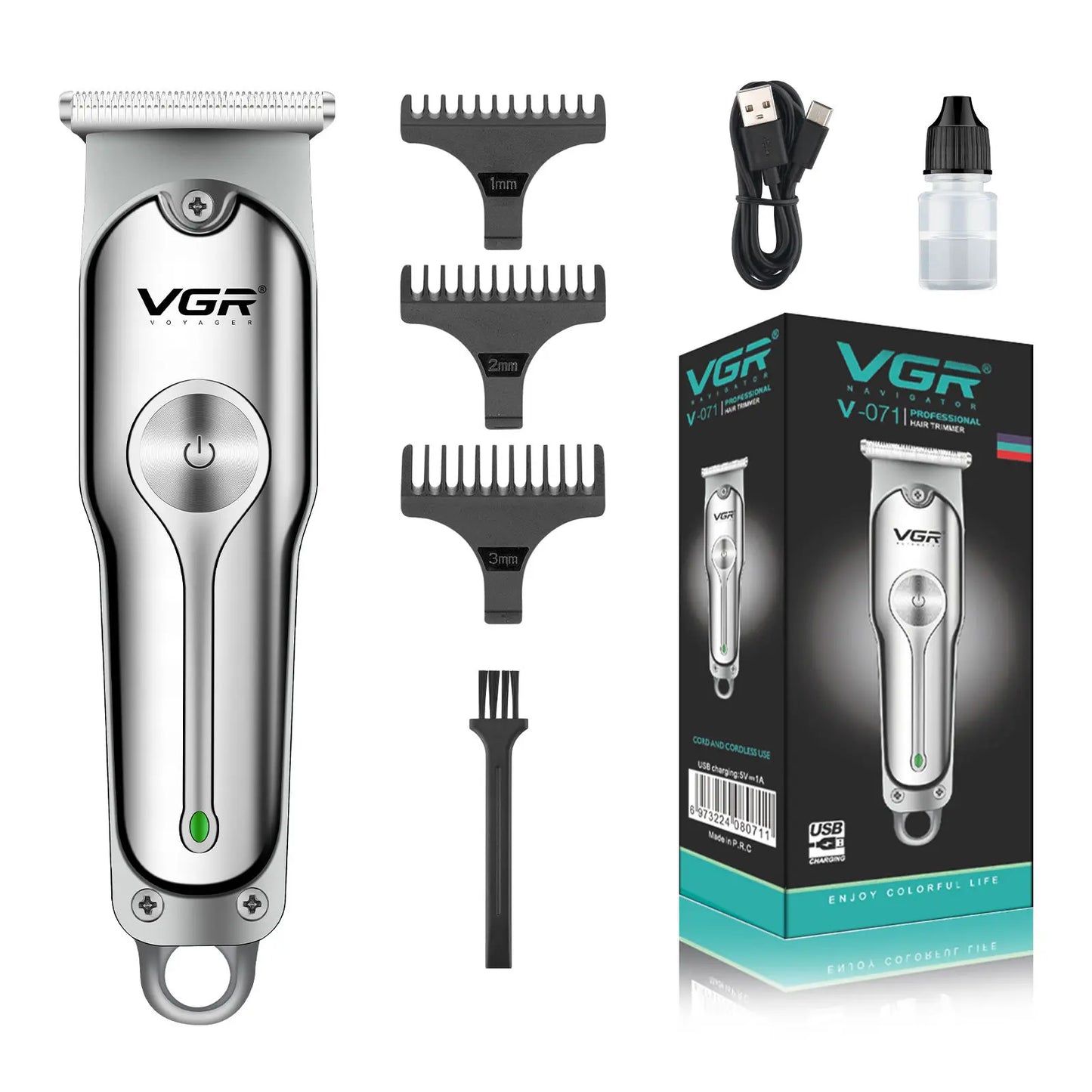 VGR  071 T-blade cutting machine barber rechargeable trimmer