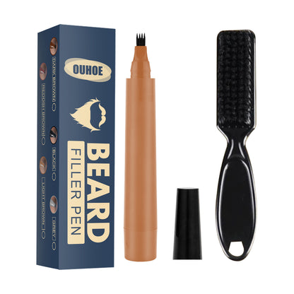 Beard Pencil Filler Beard Filling Pen Kit Barber Pencil With Brush