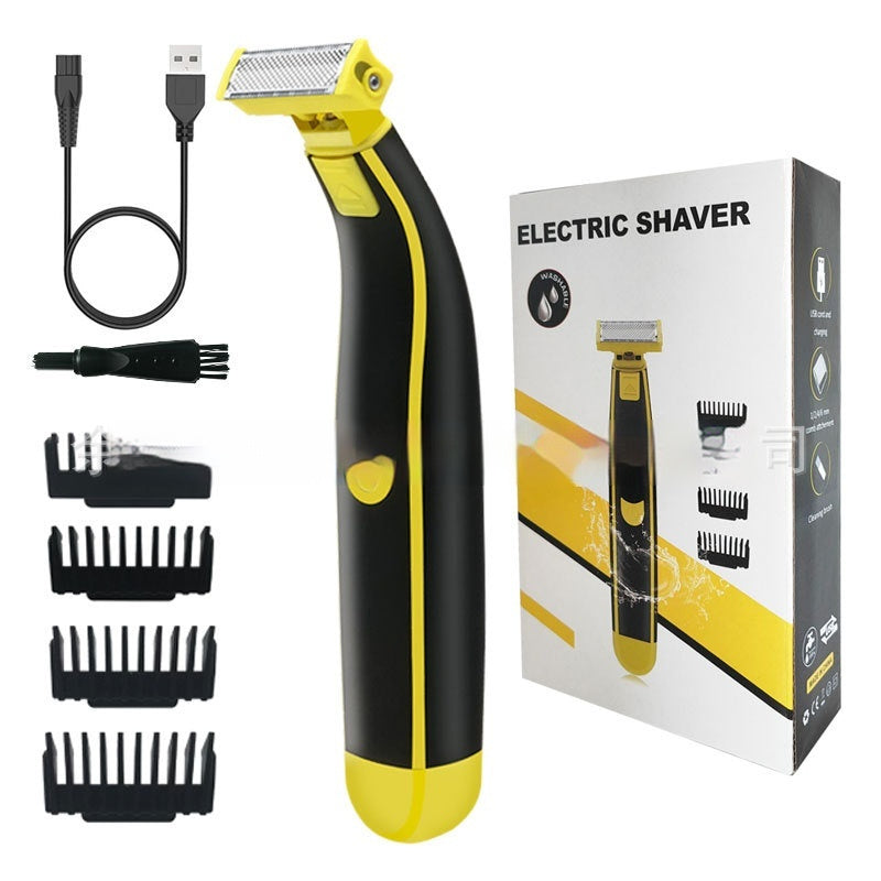 Men's Shaver USB Charging Fully Washable Shaver Leg Hair Facial Electric Shaver