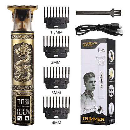 Oil Head Electric Hair Clipper Professional Blade With Lcd Shaving Head Clippers