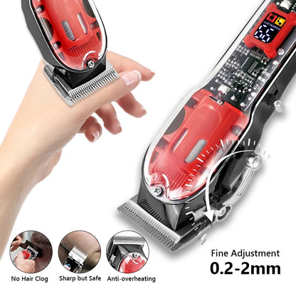 Professional Transparent Cover Hair Clipper for Men Electric Hair Trimmer