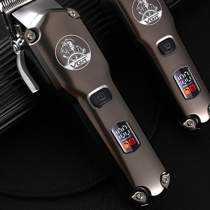 High Power Oil Head Push White Hair Clipper LCD Display