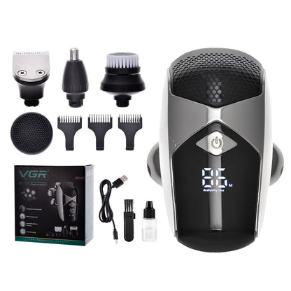 Six-in-one Men's Shaver Electric Digital Display Shaver