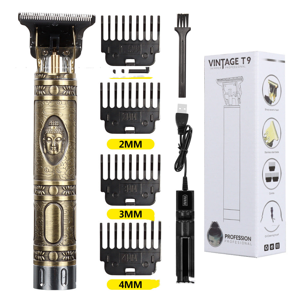 Buddha Head Dragon And Phoenix Hair Clipper Electric Push