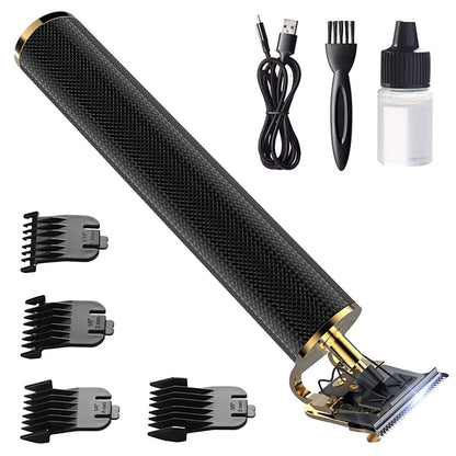 Men Hair Clippers Wireless USB Rechargeable, Black and Gold