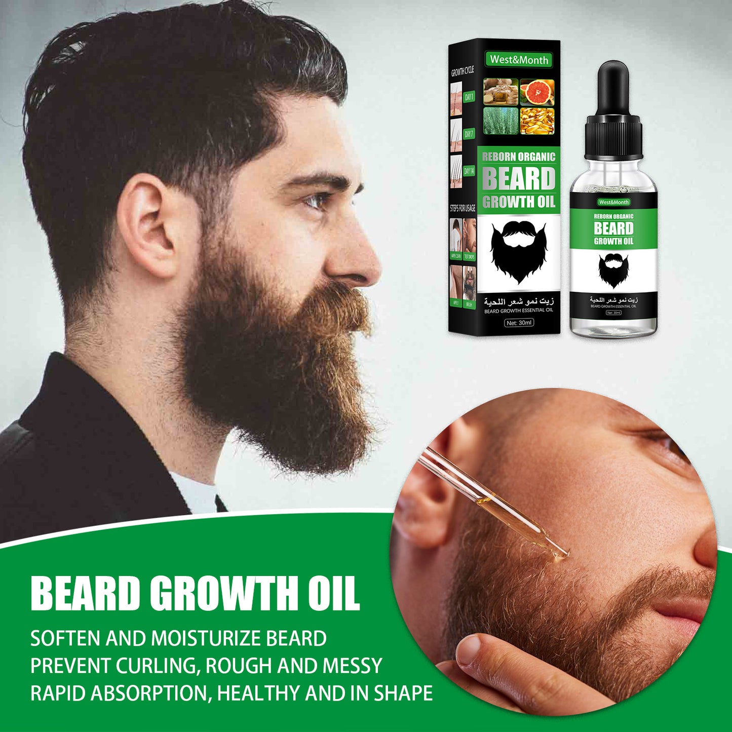 Men's Beard Nourishing And Promoting Growth Liquid