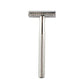 Retro Double-sided Razor With Diamond Pattern And Chrome-plated Handle