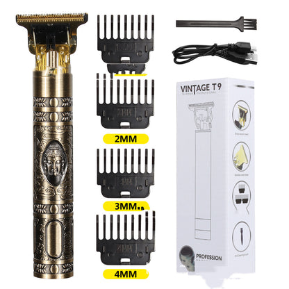 Buddha Head Dragon And Phoenix Hair Clipper Electric Push