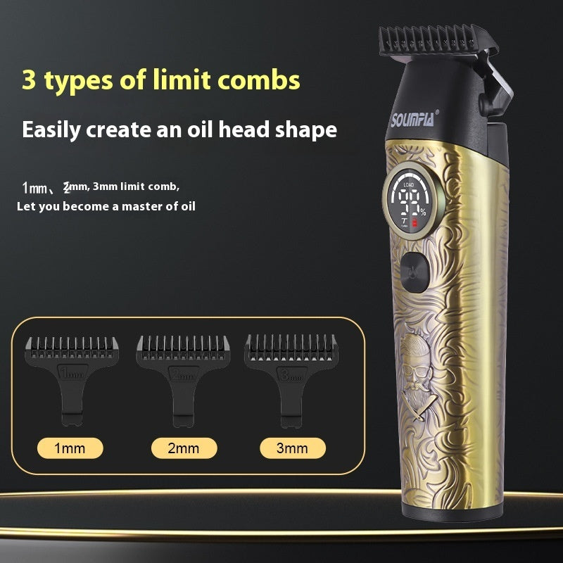 Digital Display Metal Hair Clipper For Hair