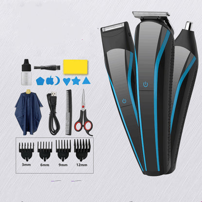 Household Electric Intelligent Digital Display Six In One Hair Clipper Set