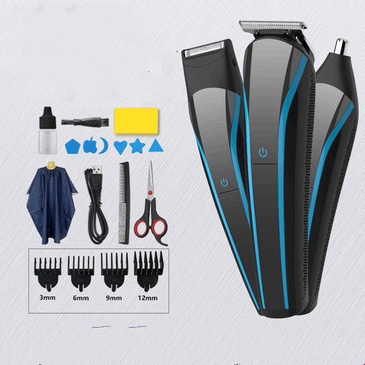 Household Electric Intelligent Digital Display Six In One Hair Clipper Set