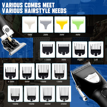 Hair Clippers For Men, Professional Cordless Beard Trimmer Set