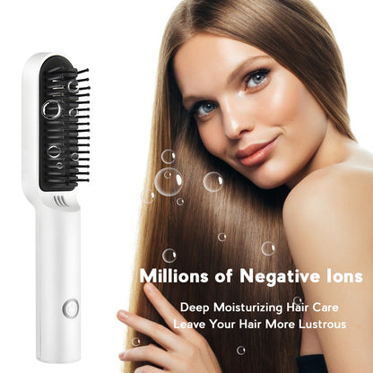 Cordless Curling And Straightening Comb For Barbershop