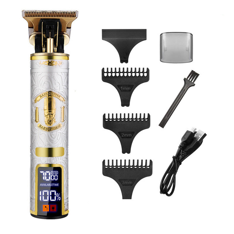 Professional Digital Display Hair Clipper Three-speed Speed Control