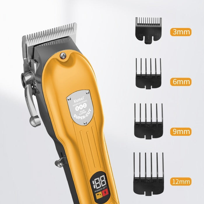 Hair Clipper Retro Oil Head LED Digital Display Household Electric