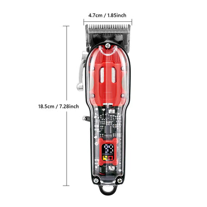 Professional Transparent Cover Hair Clipper for Men Electric Hair Trimmer