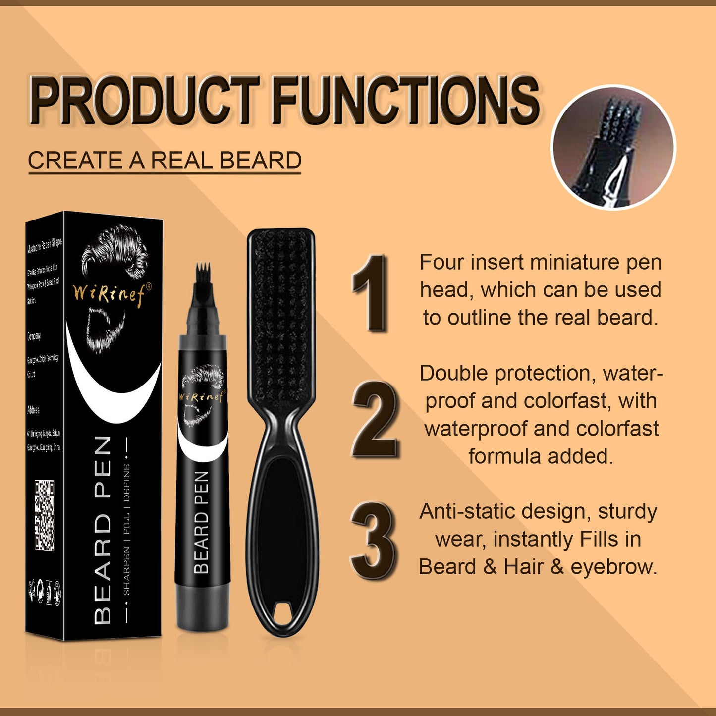 Beard Filling Pen Set Waterproof