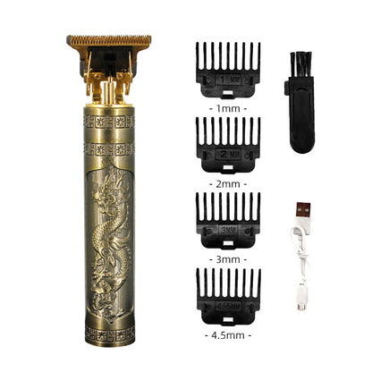 Trim Electric Metal Hair Clippers Buddha Head Dragon And Phoenix