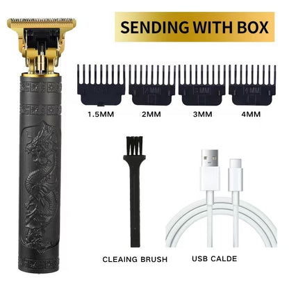 Cross-border T9 Carving Electric Hair Clipper Retro Oil Head Electric Clipper Feilong Barber Shop