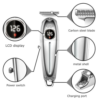 Aluminum Alloy Body With LCD Panel Hair Clipper KM-1948