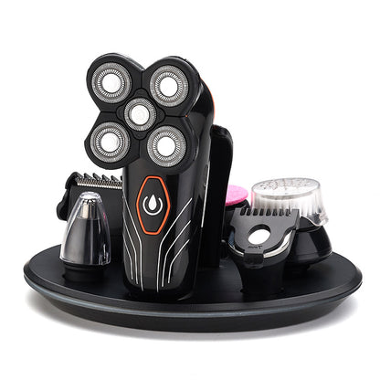 USB5 head blade floating electric shaver