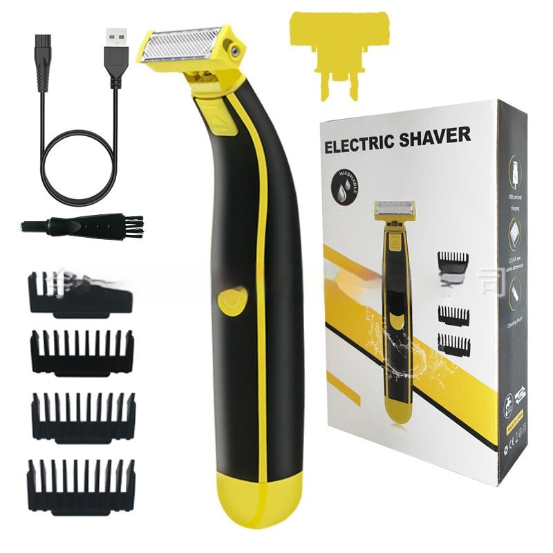 Men's Shaver USB Charging Fully Washable Shaver Leg Hair Facial Electric Shaver