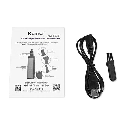 NEW Kemei Four-in-one Electric Nose Hair Multifunctional Shaver