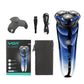 Men's USB Rechargeable LED Digital Display Three-head Electric Shaver