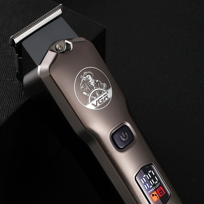 High Power Oil Head Push White Hair Clipper LCD Display