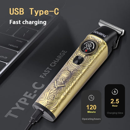 Digital Display Metal Hair Clipper For Hair