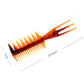 Brosse  Cheveux Dents Largespeigne Double Face,Couleur Ambre, Pour Salon De Coiffure