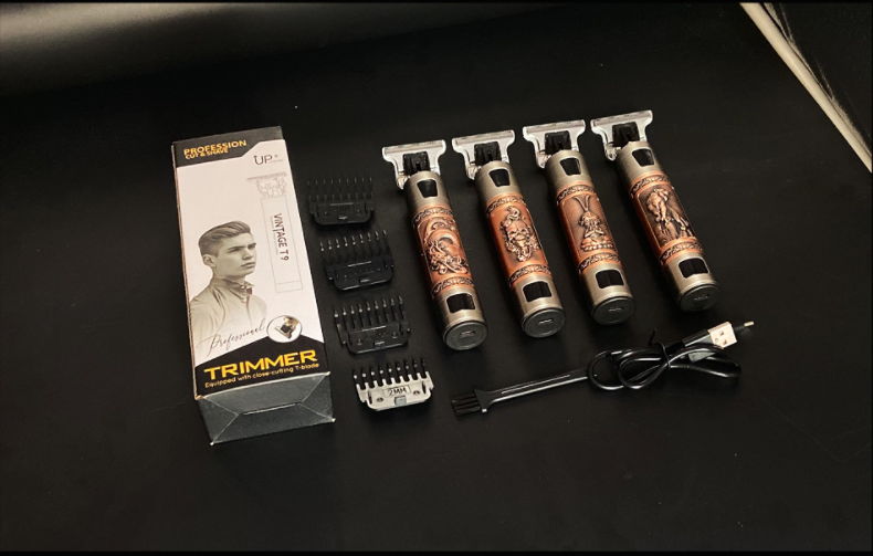 Push White Gradient Oil Head Engraving Clipper Nicked Hair Clipper