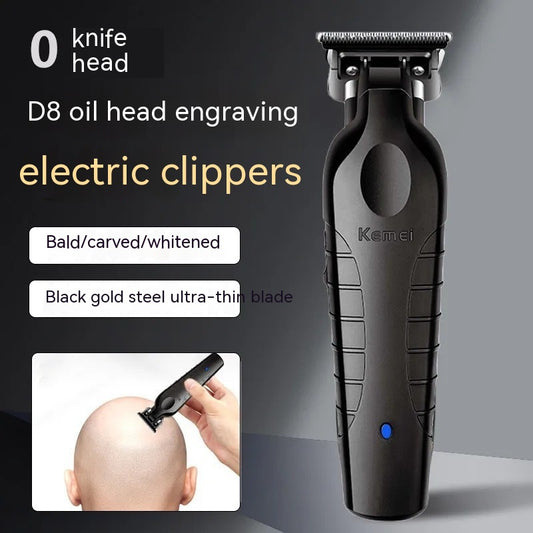 KM-2299 Electrical Hair Cutter USB Oil Head Engraving Electric Clipper