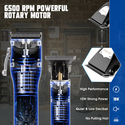 Hair Clippers For Men, Professional Cordless Beard Trimmer Set