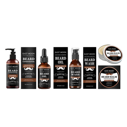 Men's Beard Grooming Kit - 3-Piece Care Set with Jojoba Oil Argan Oil Vitamin E