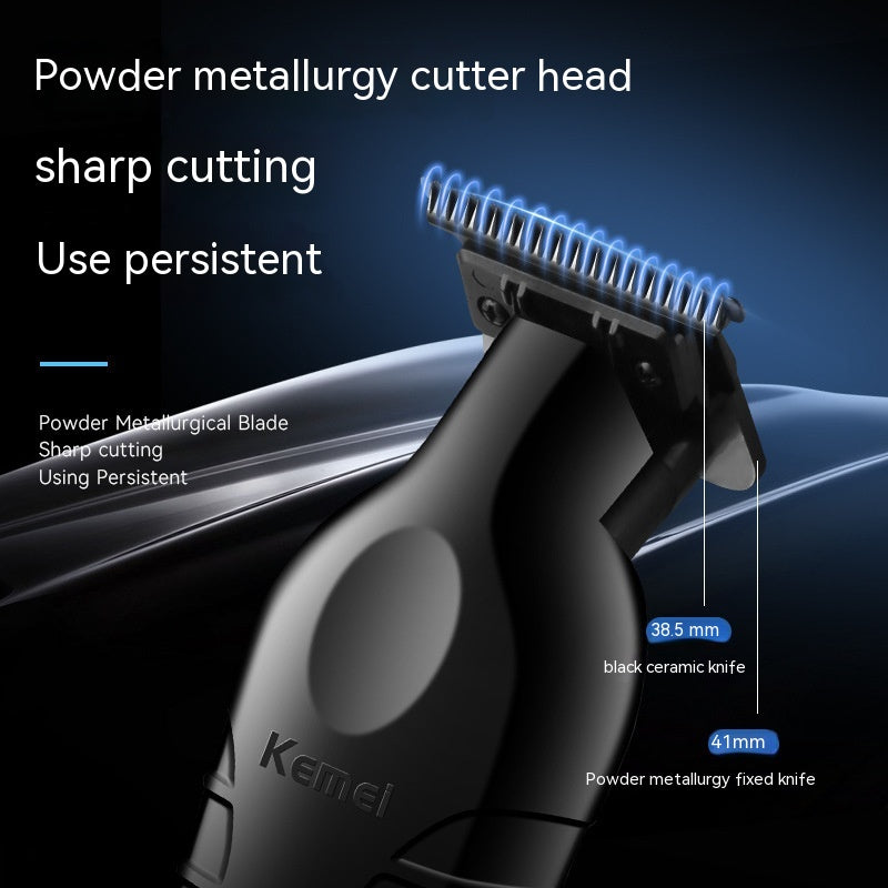 KM-2299 Electrical Hair Cutter USB Oil Head Engraving Electric Clipper