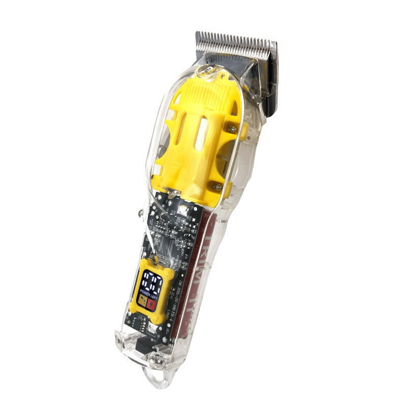 Hair Clipper Transparent Body With Digital Display