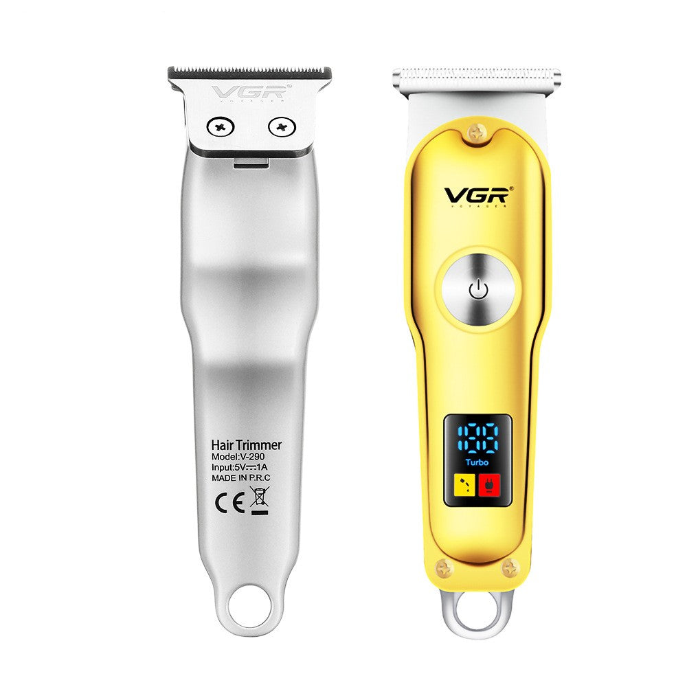 Portable Electrical Hair Cutter Dual-purpose Charging And Plug-in LCD Digital Display