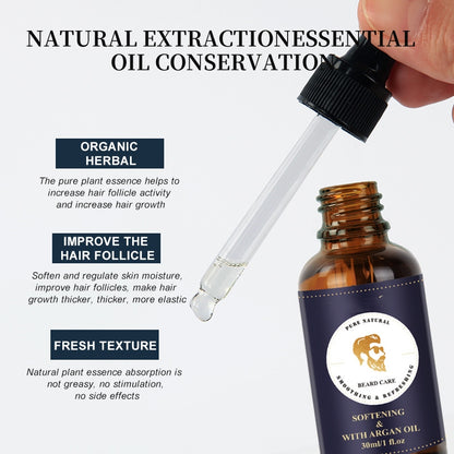 Men's Beard Oil Care Nourishing Soft Styling