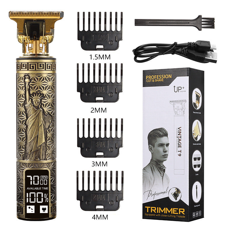Oil Head Electric Hair Clipper Professional Blade With Lcd Shaving Head Clippers