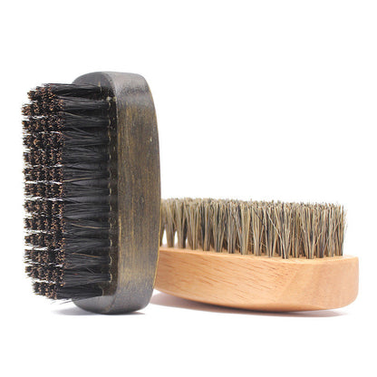 Men's Beard Care Boar Mane Rubber Wood