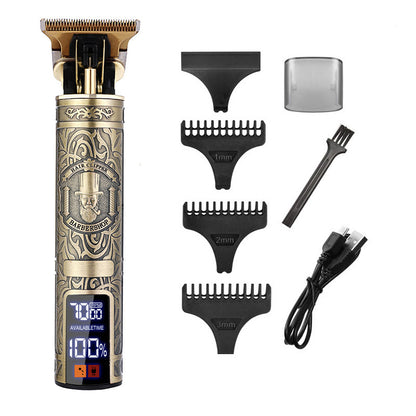 Professional Digital Display Hair Clipper Three-speed Speed Control