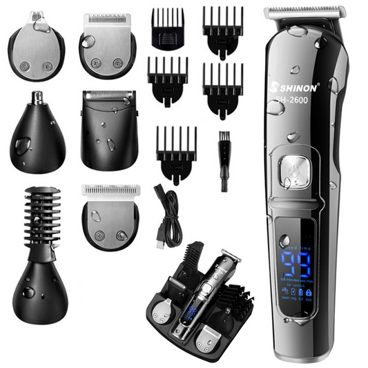 6 in 1 facial grooming set hair trimmer waterproof electric shaver hair clipper