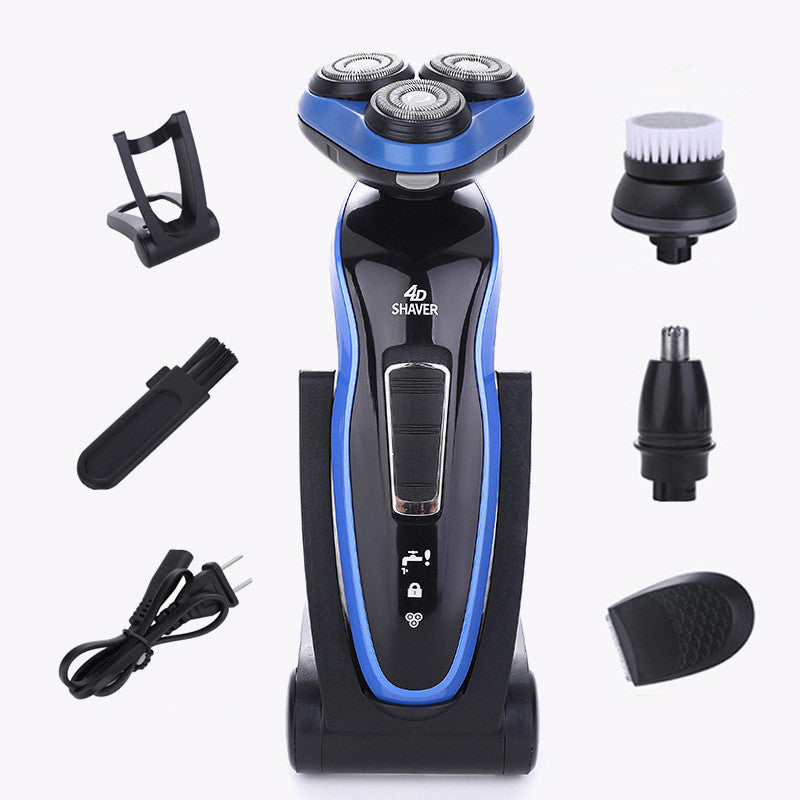 Tri Rotor Razor 4 in 1 Electric Shaver Triple Blade Razor Men Clipper Rechargeable Tri ...