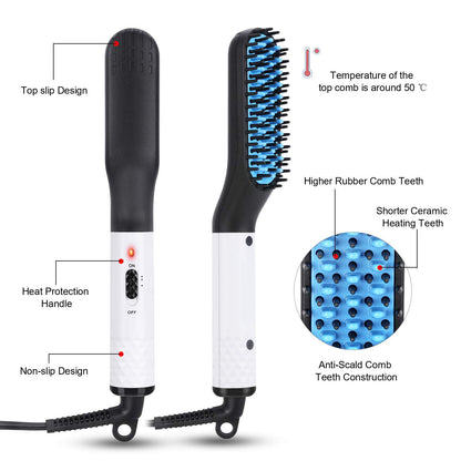 Multifunctional Hair Straightener Comb and Beard Straightener Brush