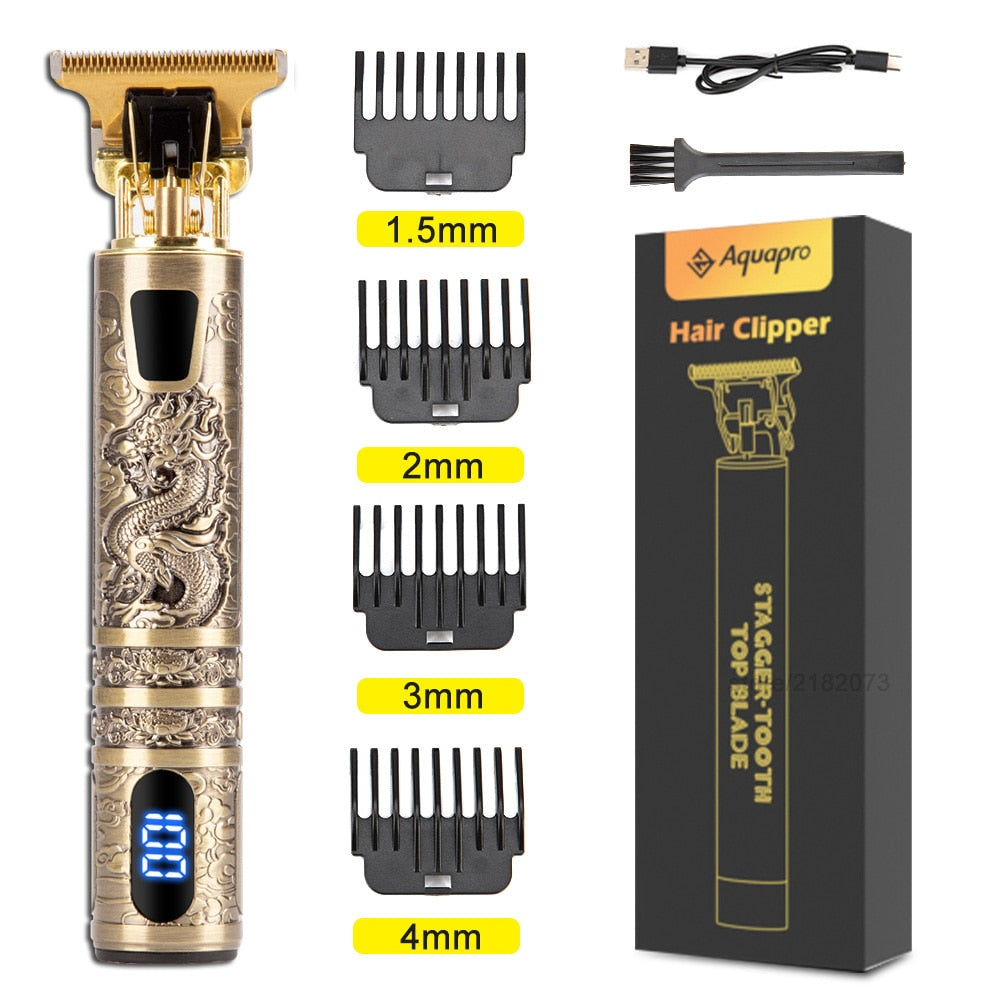 LCD Hair Clippers Professional Cutting